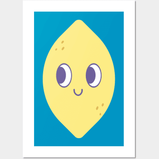 Groovy lemon with eyes Posters and Art